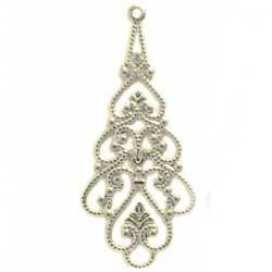 フィリグリー　細長ドロップ　銀