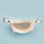 １０×５　ハーフムーンセッティング　銀　２個セット