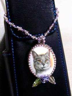 猫カメオのバッグチャーム