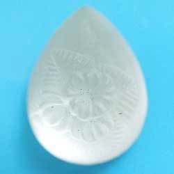 １８×１３　ドロップ　フロスト彫刻　クリア