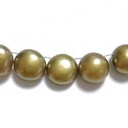 淡水パール　８ｍｍ　オリーブグリーン