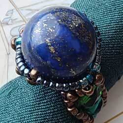 ビーズリング　ラピスラズリ