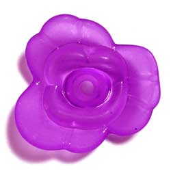 CS285FM アクリルフラワー 薔薇 紫 2個セット