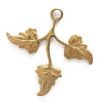 スタンピング　３枚リーフ　真鍮