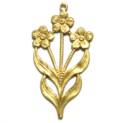 スタンピング　３４×１８　花束　真鍮