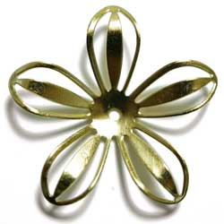 スタンピング　２７ｍｍ　５枚花　金