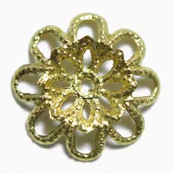 ビーズキャップ　１６ｍｍ　菊座　金