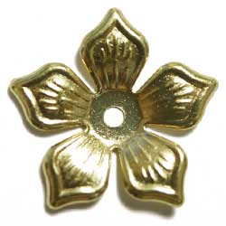 スタンピング　２１ｍｍ　５枚花　金