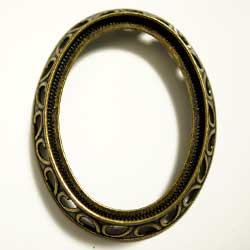 ４０×３０　オーバル　装飾台枠　金古美