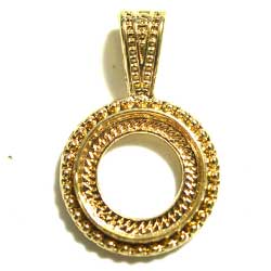 １２ｍｍ　ラウンドセッティング　バチカン付　金