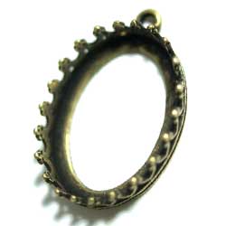 １８×１３　オーバルＳＴ　１カン　クラウン　真鍮古美