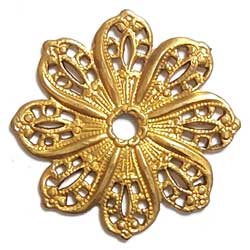 スタンピング　透かし花　小　真鍮