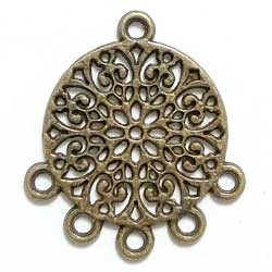 シャンデリア　曼荼羅　６カン　真鍮古美