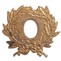 スタンピング　花輪プレート　真鍮