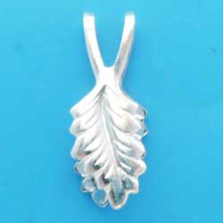 バチカン　貼り付け型　葉　銀