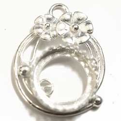 １２ｍｍ　ラウンドＳＴ　花飾り枠　銀