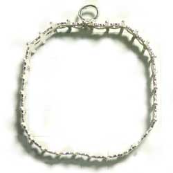 ２４ｍｍ　スクエア　両面爪枠　銀