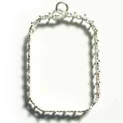 ２７×１９ｍｍ　オクタゴン　両面爪枠　銀