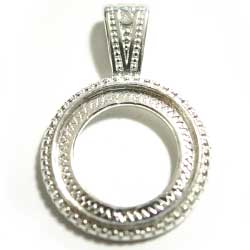 ２０ｍｍ　ラウンドセッティング　バチカン付　銀