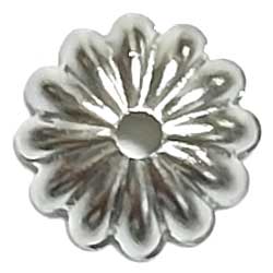 ビーズキャップ　菊スチール　小