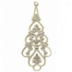 フィリグリー　細長ドロップ　銀