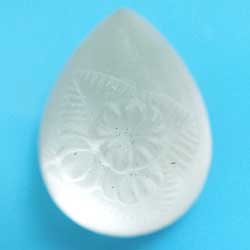 １８×１３　ドロップ　フロスト彫刻　クリア