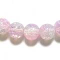 クラックルビーズ　１０ｍｍ　桜　１０個セット