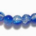 クラックルビーズ　８ｍｍ　竜胆　１０個セット