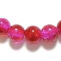 クラックルビーズ　８ｍｍ　赤紫蘇　１０個セット