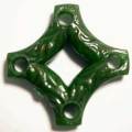 アクリル　十字型ビーズ　グリーン