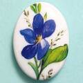 ２５×１８　樹脂カメオ　スミレ