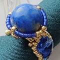 ビーズリング　ラピスラズリ