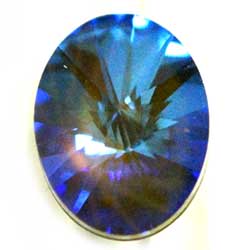 ８×６　オーバル　クリスタル　アーミーグリーンディライト