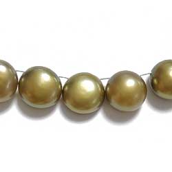 淡水パール　８ｍｍ　オリーブグリーン