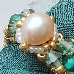 淡水パール　ビーズリング