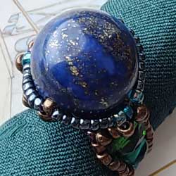 ビーズリング　ラピスラズリ