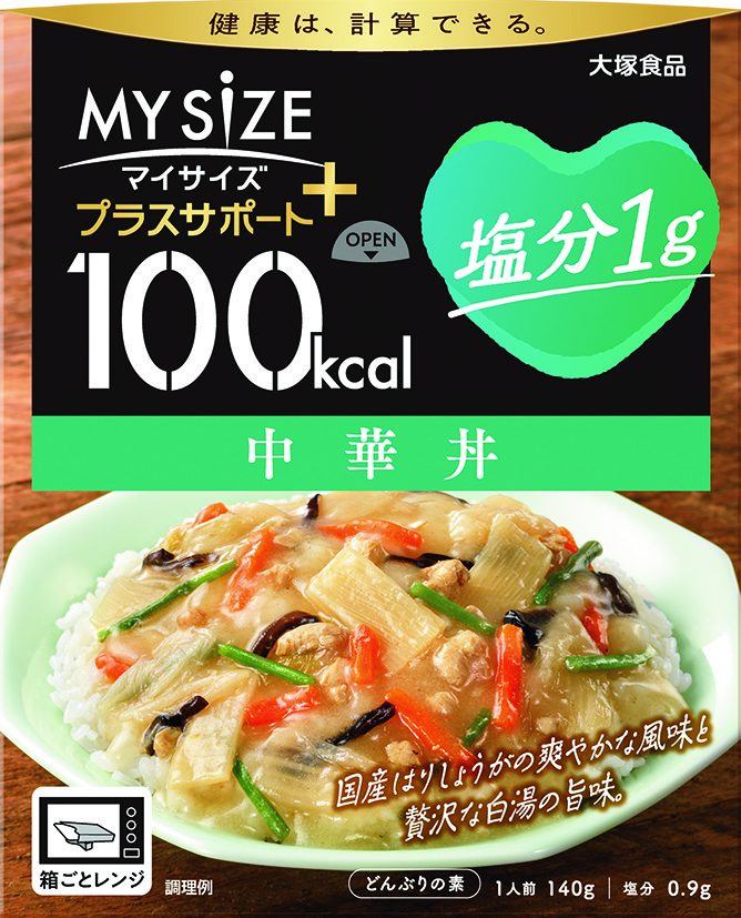 100kcalマイサイズプラスサポート　塩分１ｇ中華丼　140g