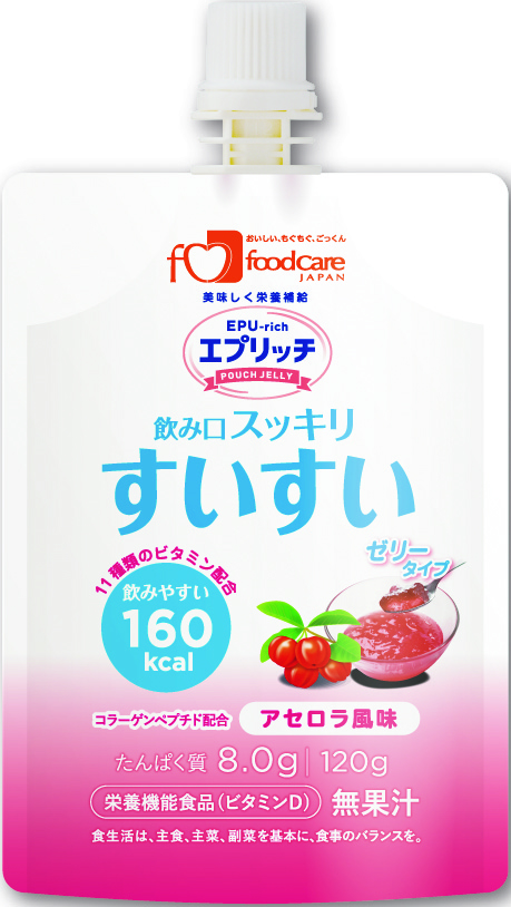 エプリッチすいすいパウチゼリー　アセロラ風味　120g