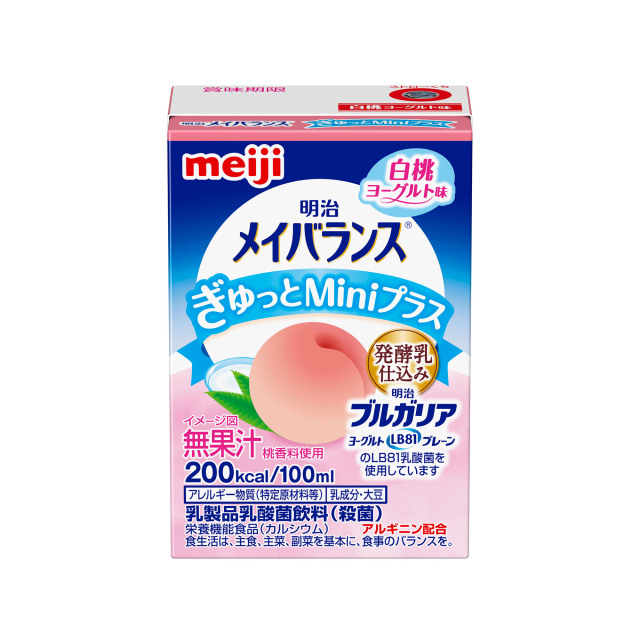 メイバランスぎゅっとMiniプラス　白桃ヨーグルト味　100ml×24
