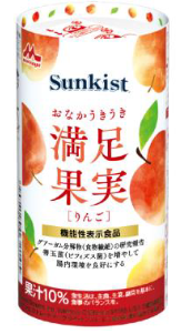 Sunkistおなかうきうき満足果実　りんご　125ml×24