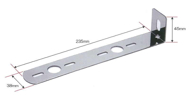 バスマーカーステー　Ｌ型　ステンレス（２個付け用）