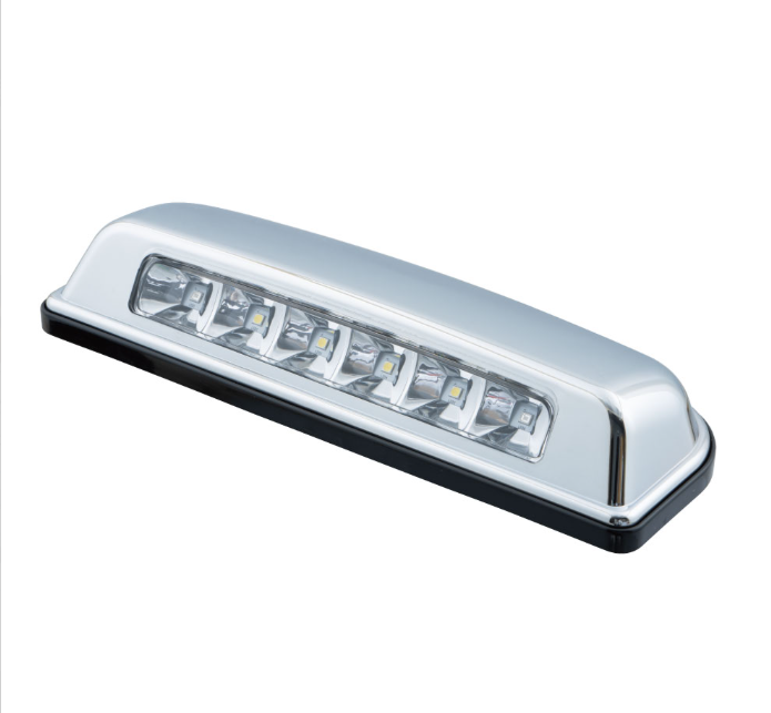 LEDハイパワー路肩灯 ホワイト 12V/24V共用 クロームメッキ