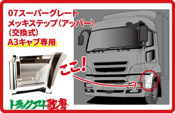 メッキステップ【アッパー】（交換式）　０７スーパーグレート・左右セット