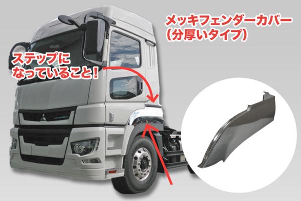フロントフェンダーカバー　０７/１７スーパーグレート（ハイキャブ・トラバースステップ付車用）