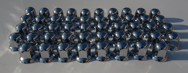 ●新基準 ISOホイール用 　特価　ステンレスメッキナットキャップ　４８個セット　33mm/高さ46mm