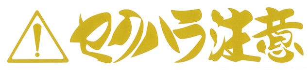 セクハラ注意　カッティングステッカー