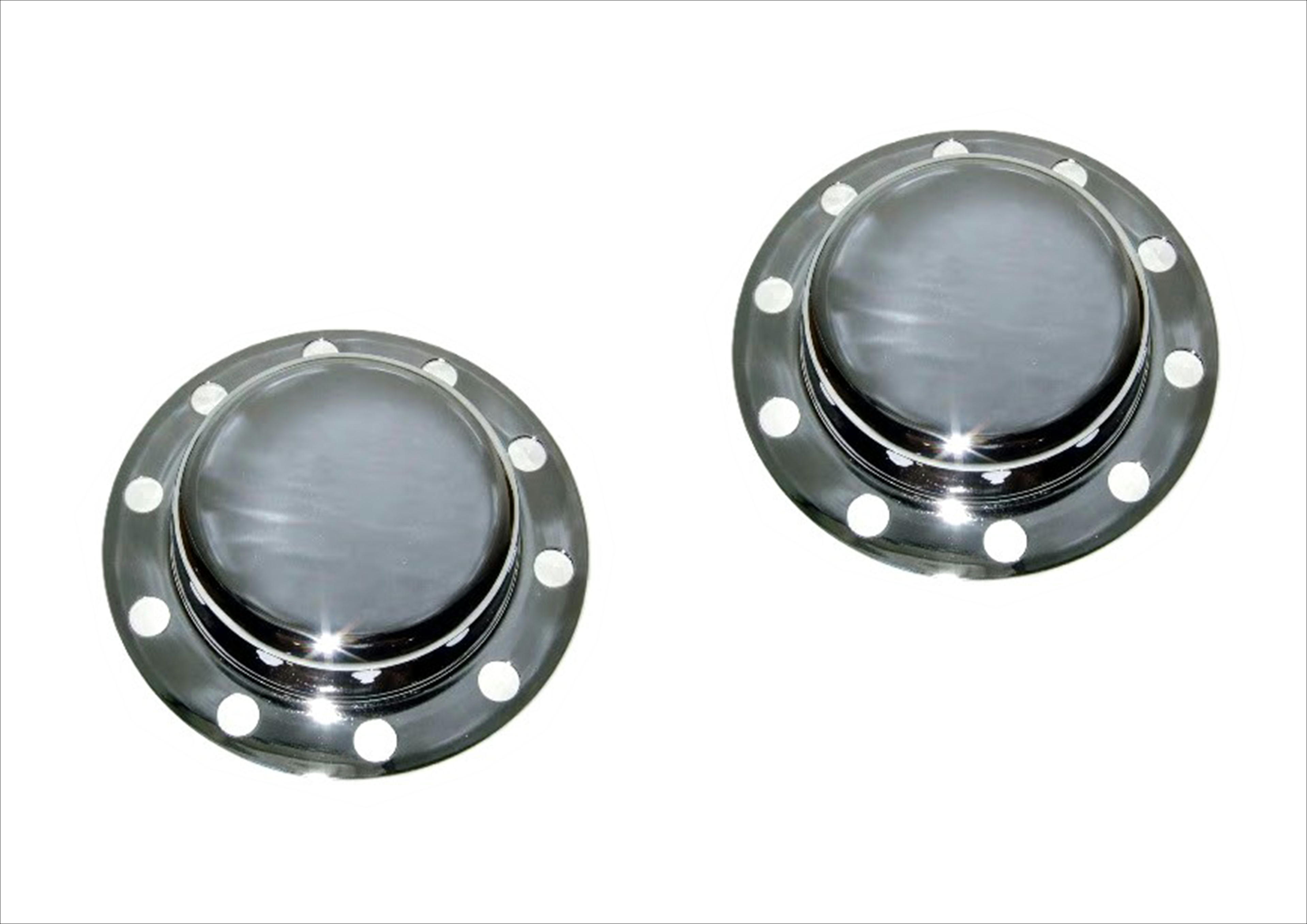 メッキリヤハブキャップ 鍛冶屋オリジナル大型10穴・8穴　