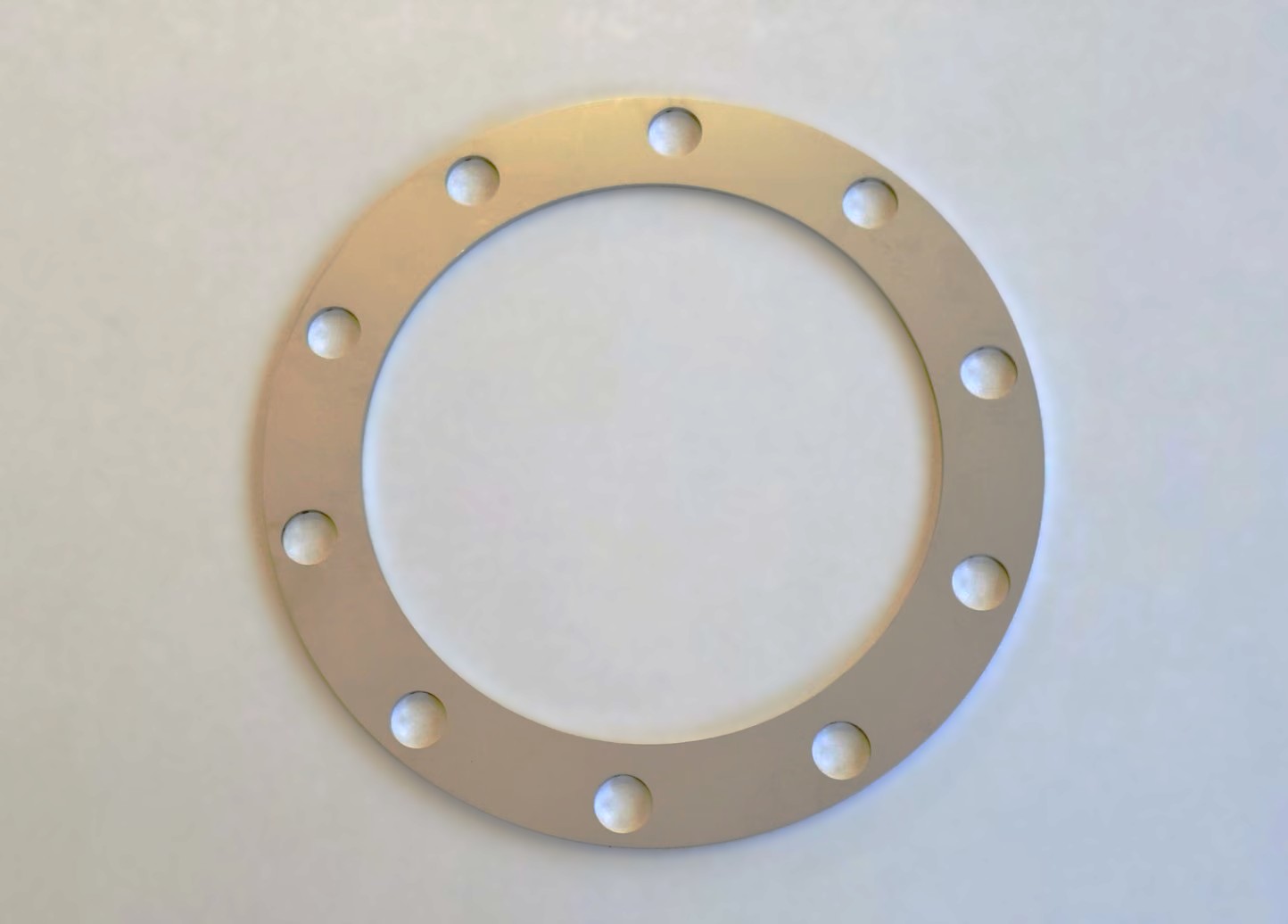 メッキリヤハブキャップ用スペーサー　ふそう大型10穴　リアハブキャップ用 　