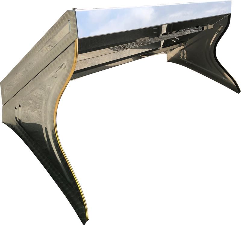 【送料/梱包料別途】【デラックスレトロ】　フロントバイザー（前面1段） 2t～大型