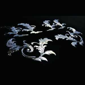 花魁 3Dデコデカール リーフ柄 大 2組 ODD-LL